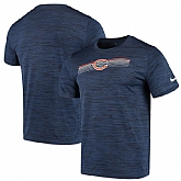 Chicago Bears Nike Sideline Velocity Performance T-Shirts Heathered Navy